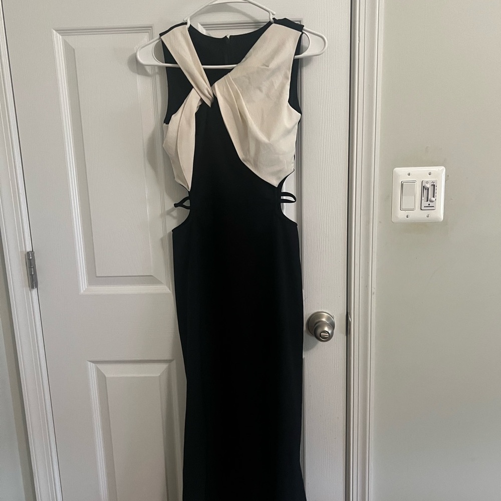 Elegant Black and White Dress
